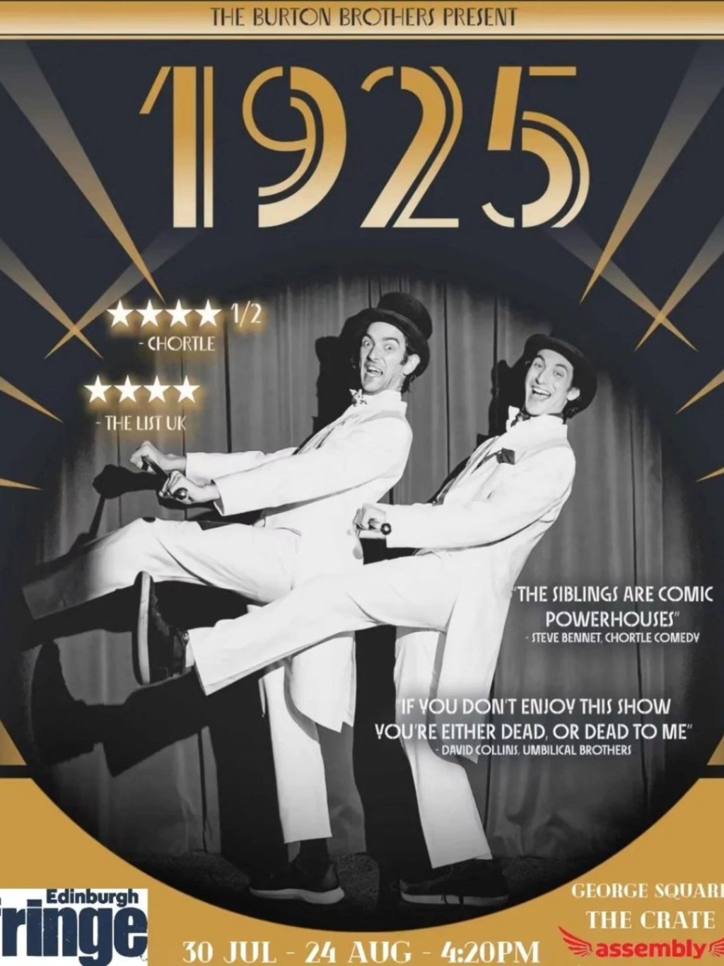 The Burton Brothers head to&nbsp;Edinburgh