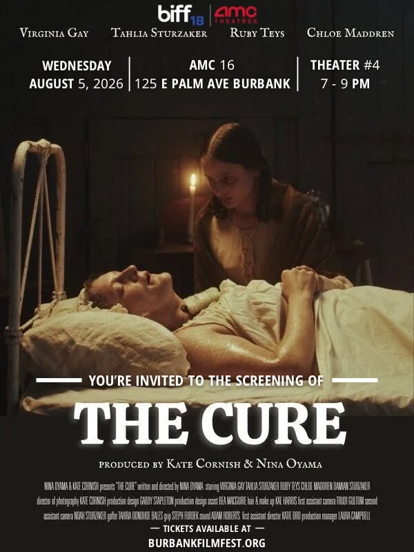 Nina’s short film The Cure screens in&nbsp;LA